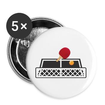 Table tennis table tennis racket ball - Buttons large 2.2''/56 mm (5-pack) - white - Front