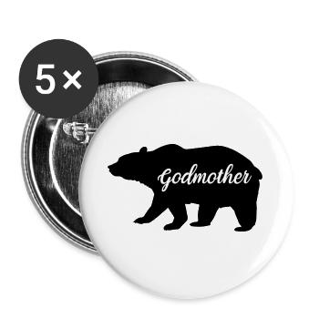 Patin 01 - Buttons groß 56 mm (5er Pack) - Weiß - Vorne