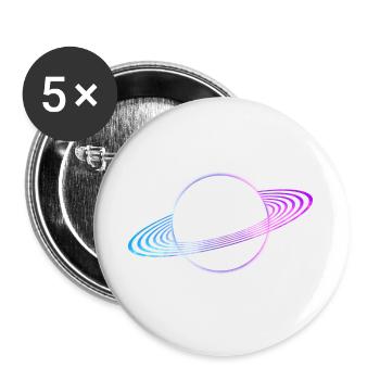 Anneaux de Saturne - Lot de 5 grands badges (56 mm) - blanc - Devant