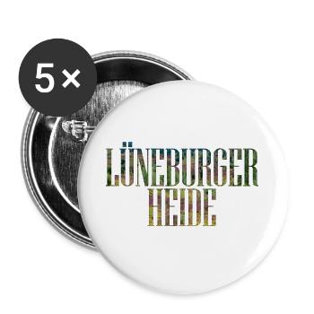 Lüneburger Heide Deutschland Landschaft - Buttons groß 56 mm (5er Pack) - Weiß - Vorne
