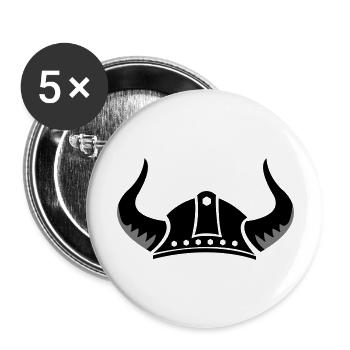 viking helmet - Buttons large 2.2''/56 mm (5-pack) - white - Front