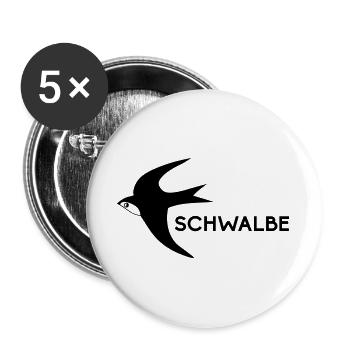 Schwalbe - Buttons groß 56 mm (5er Pack) - Weiß - Vorne