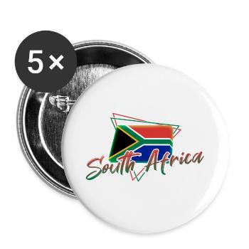 South Africa - Buttons large 2.2''/56 mm (5-pack) - white - Front