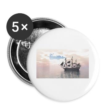 HMS Victory - Lot de 5 grands badges (56 mm) - blanc - Devant