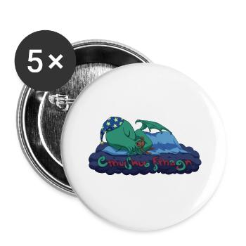 Cthulhu Fthagn - Buttons groß 56 mm (5er Pack) - Weiß - Vorne