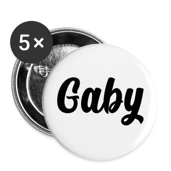 Gaby - Buttons groß 56 mm (5er Pack) - Weiß - Vorne