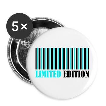 Barcode Limited Edition - Buttons groß 56 mm (5er Pack) - Weiß - Vorne