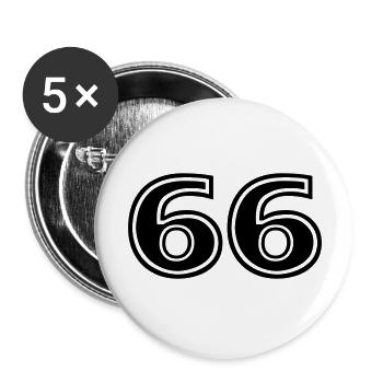 66 - Buttons groß 56 mm (5er Pack) - Weiß - Vorne