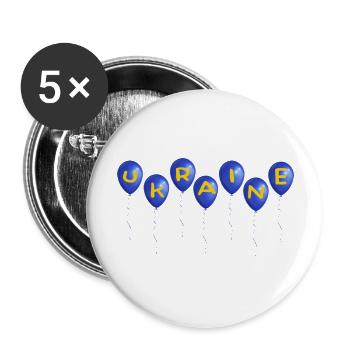 ukraine slava ukraini stand with ukraine kiew - Buttons groß 56 mm (5er Pack) - Weiß - Vorne