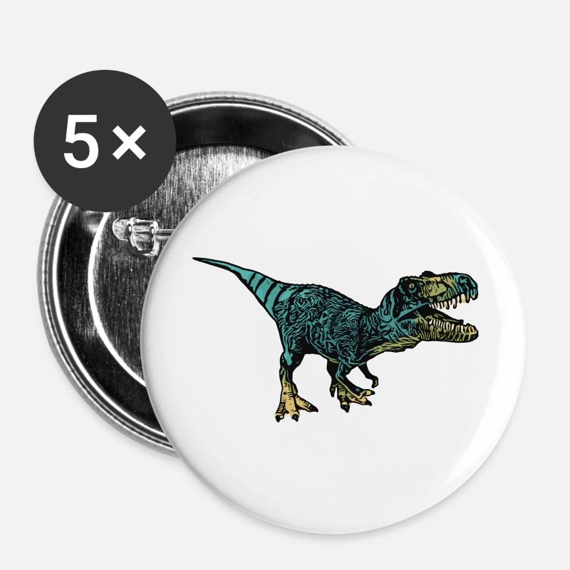 T-Rex - Buttons large 2.2''/56 mm (5-pack) - white