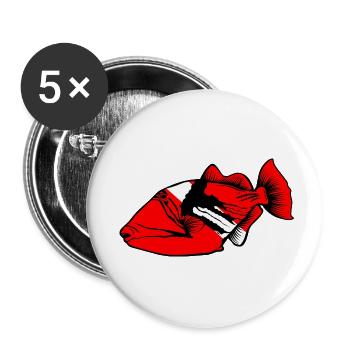 Triggerfish by Scuba.Style - Buttons large 2.2''/56 mm (5-pack) - white - Front