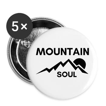Mountain Soul - Buttons large 2.2''/56 mm (5-pack) - white - Front