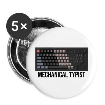 mechanische Tastatur mechanical keyboard typist - Buttons groß 56 mm (5er Pack) - Weiß - Vorne