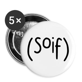 soif - Lot de 5 grands badges (56 mm) - blanc - Devant