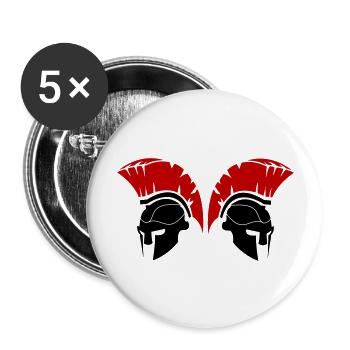 Spartans - Buttons groß 56 mm (5er Pack) - Weiß - Vorne