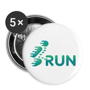 Run - Buttons large 2.2''/56 mm (5-pack) - white - Front