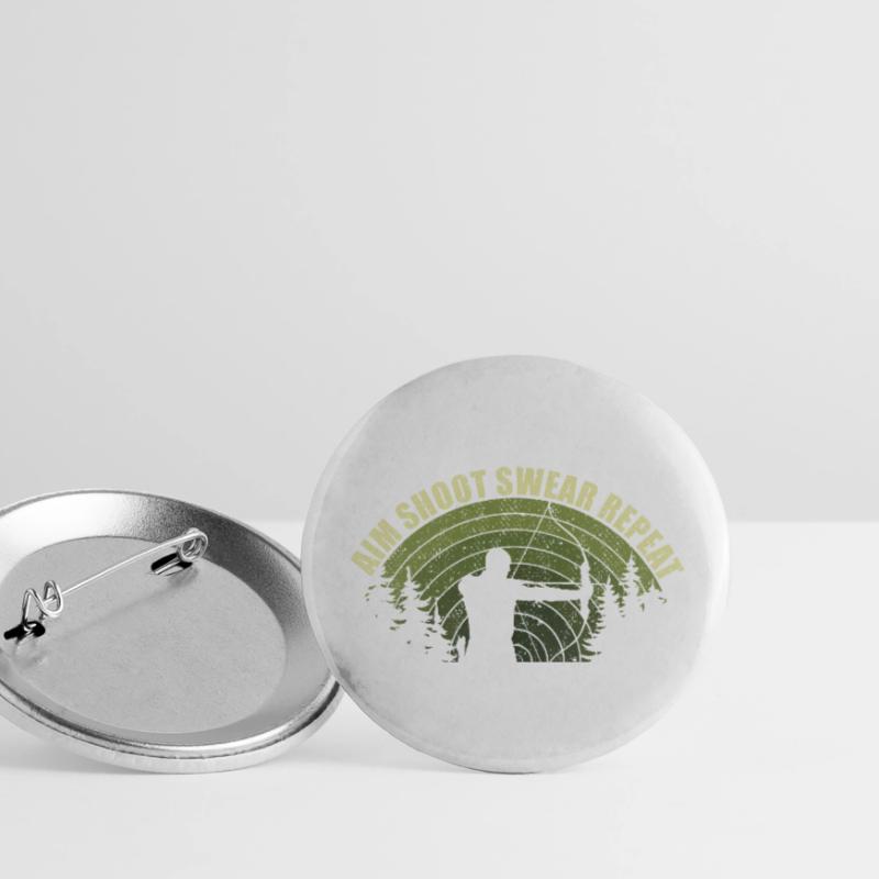 Spaß Bogenschießen Bogenjagd Bogenjäger Bogenjagd Bogenjagd Bogen Buttons groß 56 mm (5er Pack)