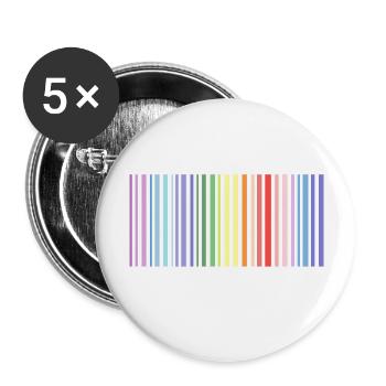 Kodex - Queer - Buttons groß 56 mm (5er Pack) - Weiß - Vorne