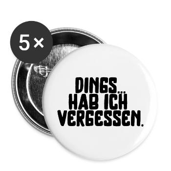 lustiger Spruch Schrift verrgessen Sommer Sonne - Buttons groß 56 mm (5er Pack) - Weiß - Vorne