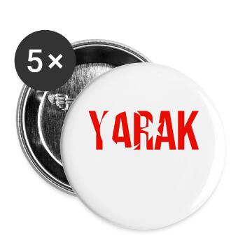 Yarak Schwanz Türke Türkei Türken Dummer Spruch - Buttons groß 56 mm (5er Pack) - Weiß - Vorne
