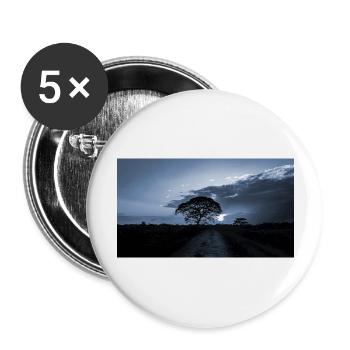blauer Sonnenuntergang - Buttons groß 56 mm (5er Pack) - Weiß - Vorne