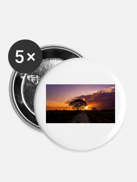 Sonnenuntergang in Venezuela - Buttons groß 56 mm (5er Pack) - Weiß