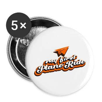 My First Plane Ride 34 - Buttons large 2.2''/56 mm (5-pack) - white - Front