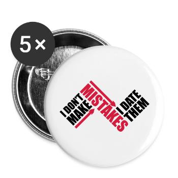 Date Erreurs Citation Logo - Lot de 5 grands badges (56 mm) - blanc - Devant