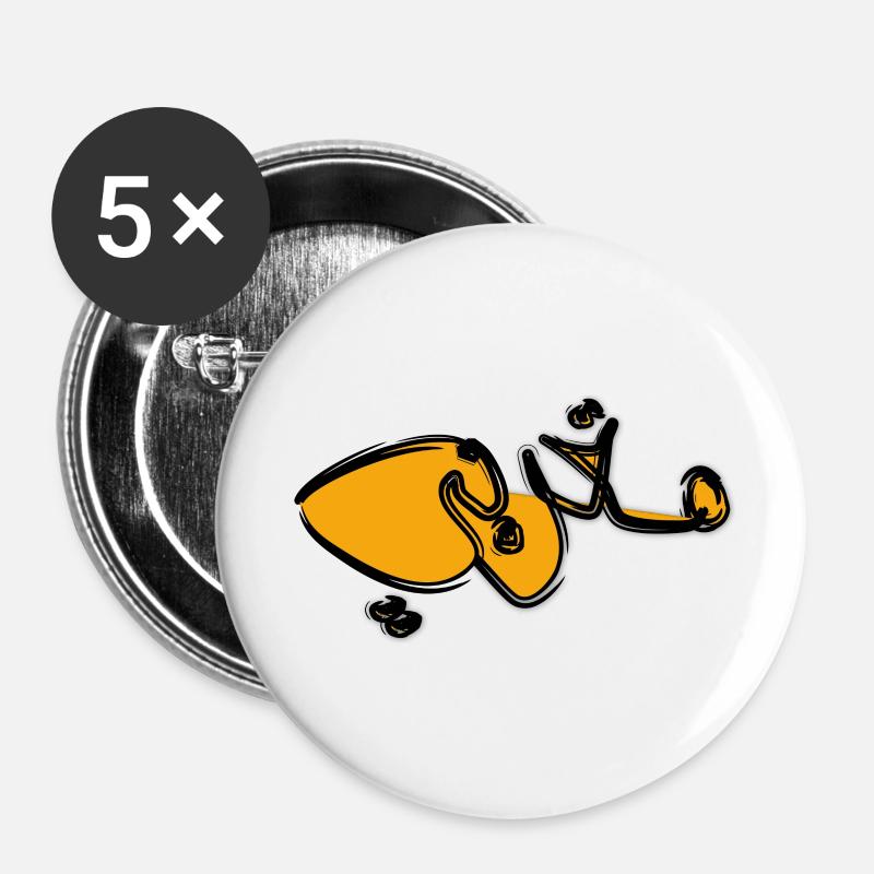 MAGHRIBI - Buttons groß 56 mm (5er Pack) - Weiß