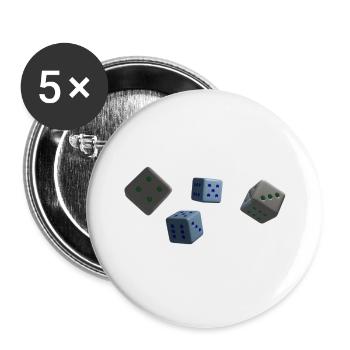 Cube - Buttons large 2.2''/56 mm (5-pack) - white - Front
