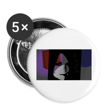 Pretty Girl - Buttons large 2.2''/56 mm (5-pack) - white - Front