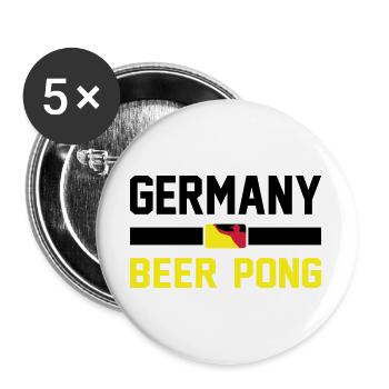 Germany Beer Pong - Buttons groß 56 mm (5er Pack) - Weiß - Vorne