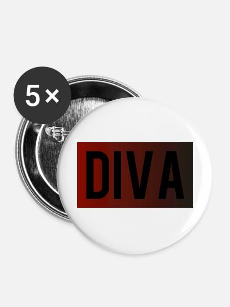 diva - Buttons groß 56 mm (5er Pack) - Weiß