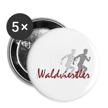 Waldviertler Runners - Buttons large 2.2''/56 mm (5-pack) - white - Front