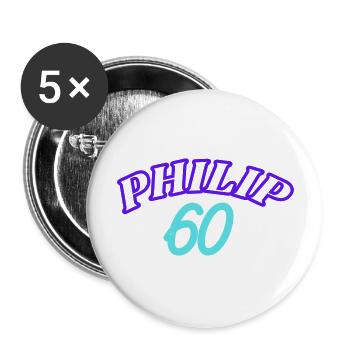 Philip 60 - Buttons groß 56 mm (5er Pack) - Weiß - Vorne