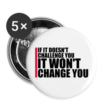 Workout Fitness Motivation Quote - Buttons large 2.2''/56 mm (5-pack) - white - Front