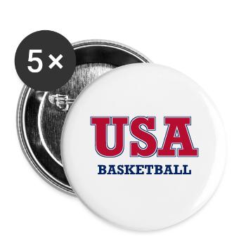 USA Basketball - National Colors - United States - Buttons large 2.2''/56 mm (5-pack) - white - Front