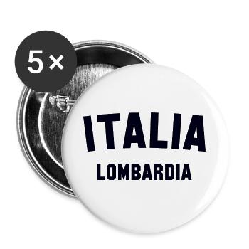 LOMBARDEI Lombardy Italia Italien Italy - Buttons groß 56 mm (5er Pack) - Weiß - Vorne