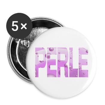 Perle Bubble Purple Violet - Buttons groß 56 mm (5er Pack) - Weiß - Vorne