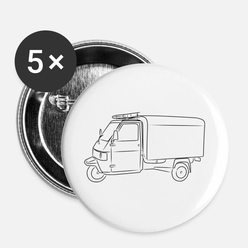Ein Kult-Bienchen - Buttons groß 56 mm (5er Pack) - Weiß