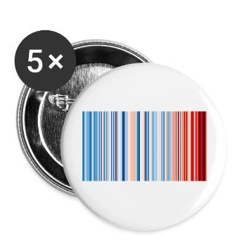 Show your stripes - Austria - Buttons groß 56 mm (5er Pack) - Weiß - Vorne