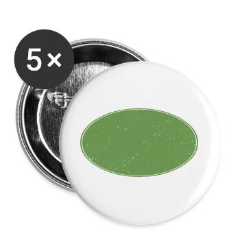 Ovaler Background schmutzig grün - Buttons groß 56 mm (5er Pack) - Weiß - Vorne
