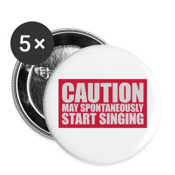 may spontaneously start singing - Buttons large 2.2''/56 mm (5-pack) - white - Front