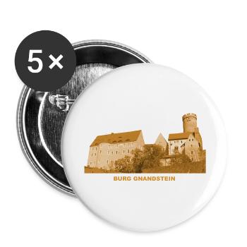 Gnandstein Frohburg Leipzig Sachsen - Buttons groß 56 mm (5er Pack) - Weiß - Vorne