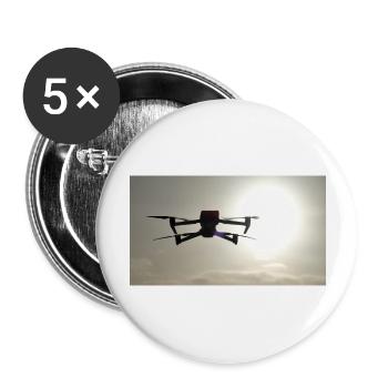 Drohne - LUFTAUFNAHMEN.LIVE - Buttons groß 56 mm (5er Pack) - Weiß - Vorne