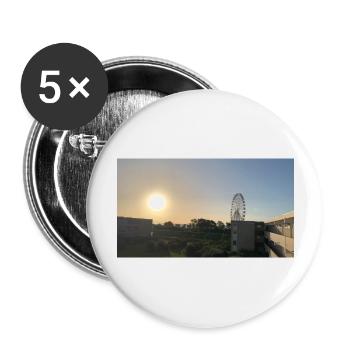 Sonnenaufgang in Grömitz Ostsee - Buttons groß 56 mm (5er Pack) - Weiß - Vorne