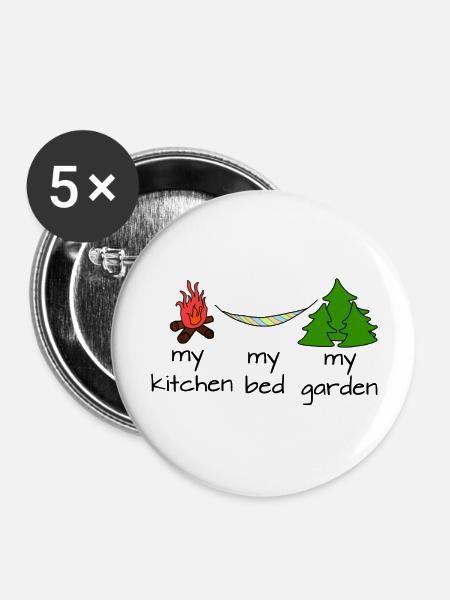 Outdoor - Buttons groß 56 mm (5er Pack) - Weiß