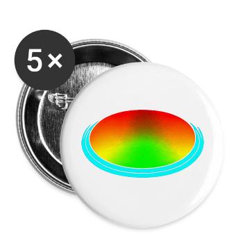Rainbow dégradé coloré cool rétro tendance Art 1 - Lot de 5 grands badges (56 mm) - blanc - Devant