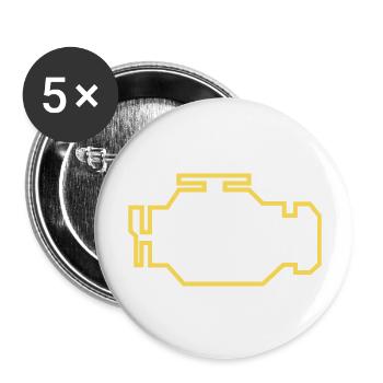 Motor Schrauber Mechaniker Schrauber Mechatroniker - Buttons groß 56 mm (5er Pack) - Weiß - Vorne