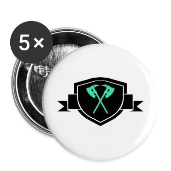 Axes Coat of Arms - Buttons large 2.2''/56 mm (5-pack) - white - Front